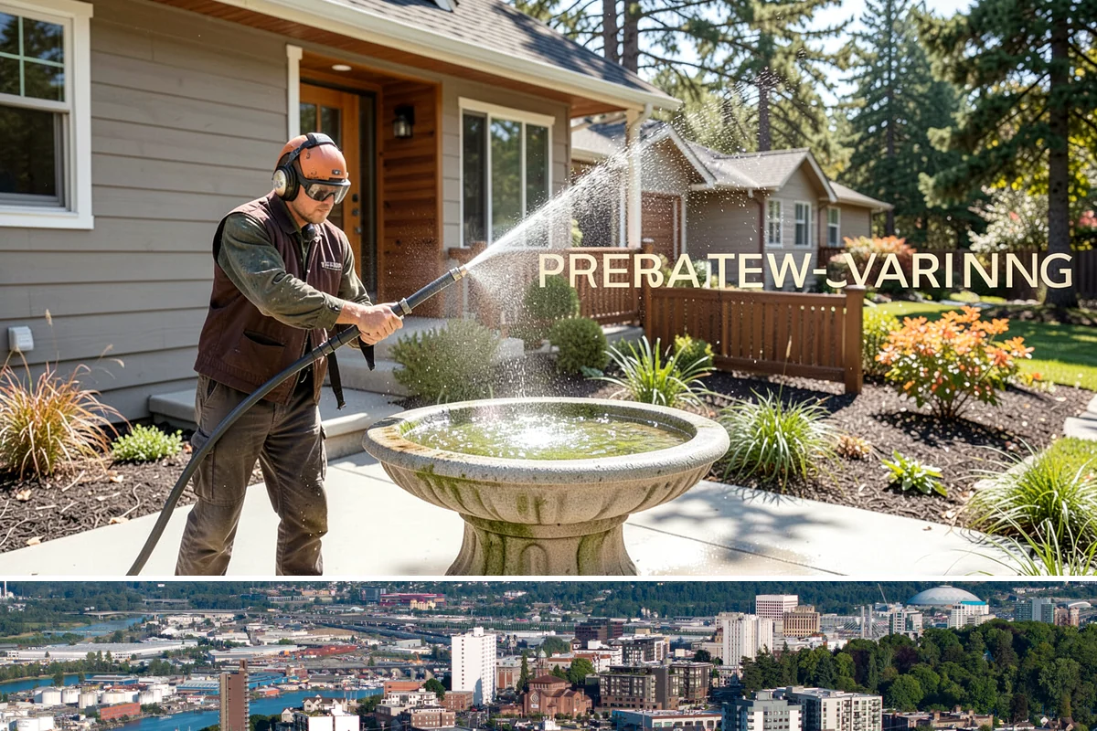 Block Wall Cleaning in Tacoma, Pierce County, WA - Summer is preferable because dry block accepts treatment more evenly and efflorescence is easier to resolve when the wall is not...