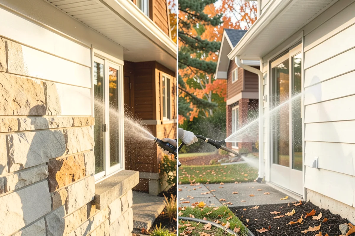 Block Wall Cleaning in Yarrow Point, King County, WA - Protect the base and adjacent surfaces