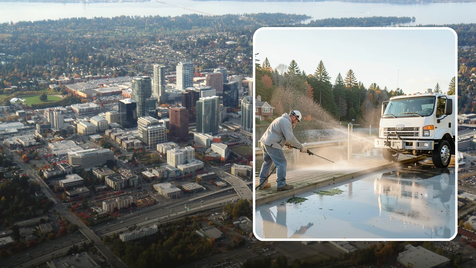 Boat Dock Cleaning in Bellevue, King County, WA - We clean boat docks across Washington waterfronts to remove slick algae, moss, and waterline grime.