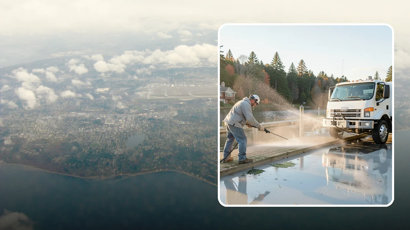 Boat Dock Cleaning in Burien, King County, WA - We clean boat docks across Washington waterfronts to remove slick algae, moss, and waterline grime.