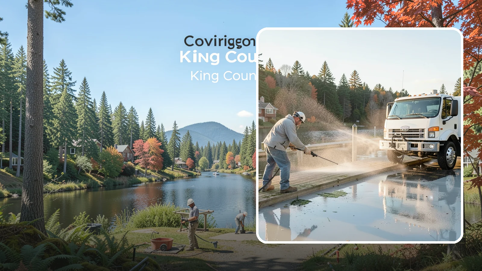 Boat Dock Cleaning in Covington, King County, WA - We clean boat docks across Washington waterfronts to remove slick algae, moss, and waterline grime.
