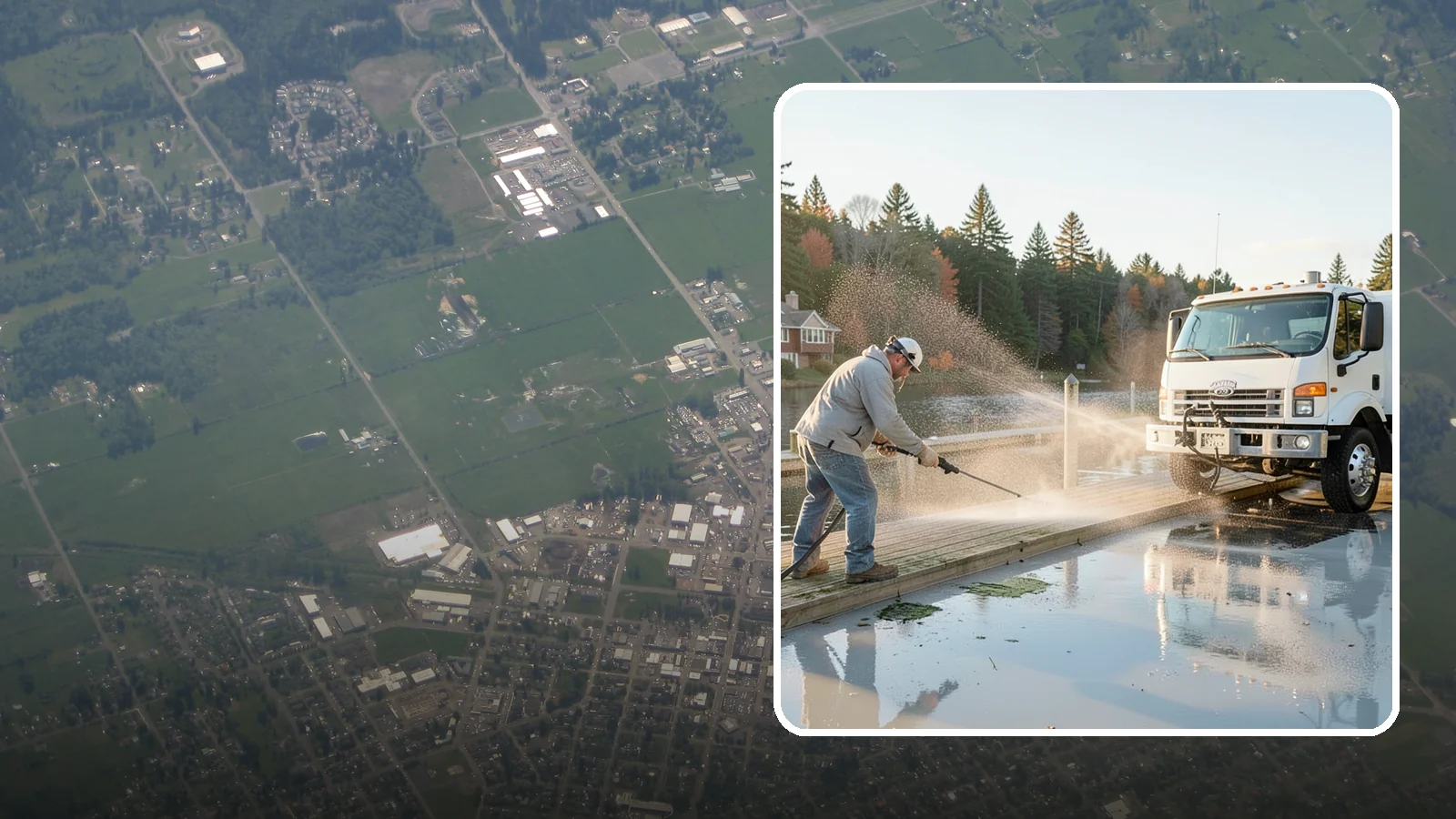 Boat Dock Cleaning in Enumclaw, King County, WA - We clean boat docks across Washington waterfronts to remove slick algae, moss, and waterline grime.