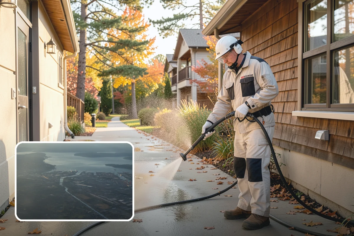 Boat Dock Cleaning in Fife, Pierce County, WA - Removes dangerously slick algae from decking