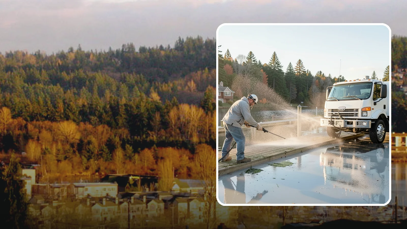 Boat Dock Cleaning in Kenmore, King County, WA - We clean boat docks across Washington waterfronts to remove slick algae, moss, and waterline grime.