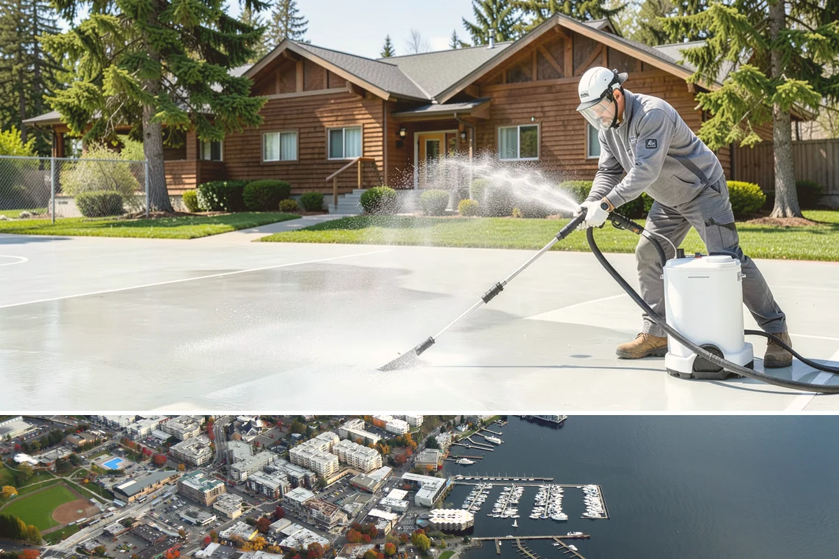 Boat Dock Cleaning in Kirkland, King County, WA - Docks are best cleaned in late spring ahead of boating season, with a fall touch-up to clear summer algae buildup.