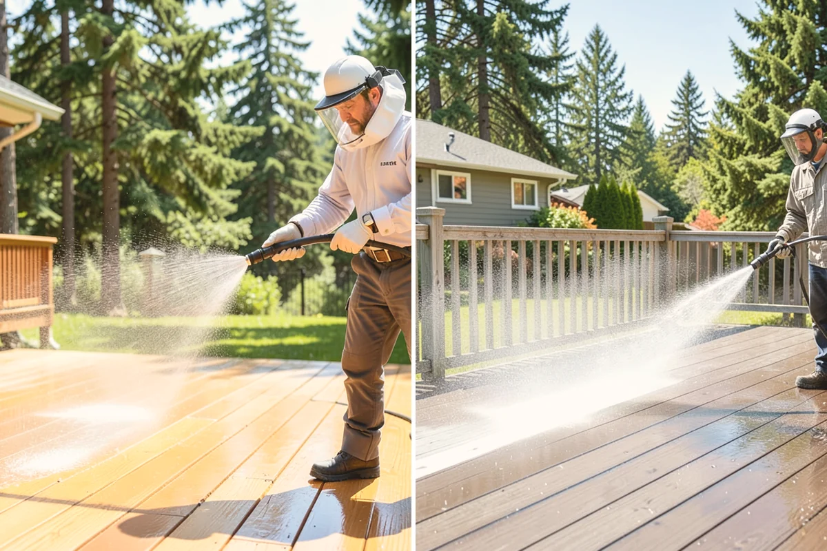 Boat Dock Cleaning in Langley, Island County, WA - Inspect decking material and note slick zones