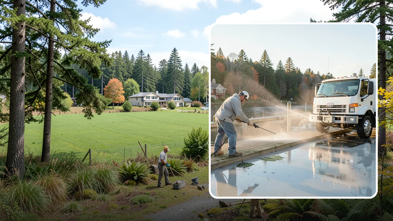 Boat Dock Cleaning in Lyman, Skagit County, WA - We clean boat docks across Washington waterfronts to remove slick algae, moss, and waterline grime.