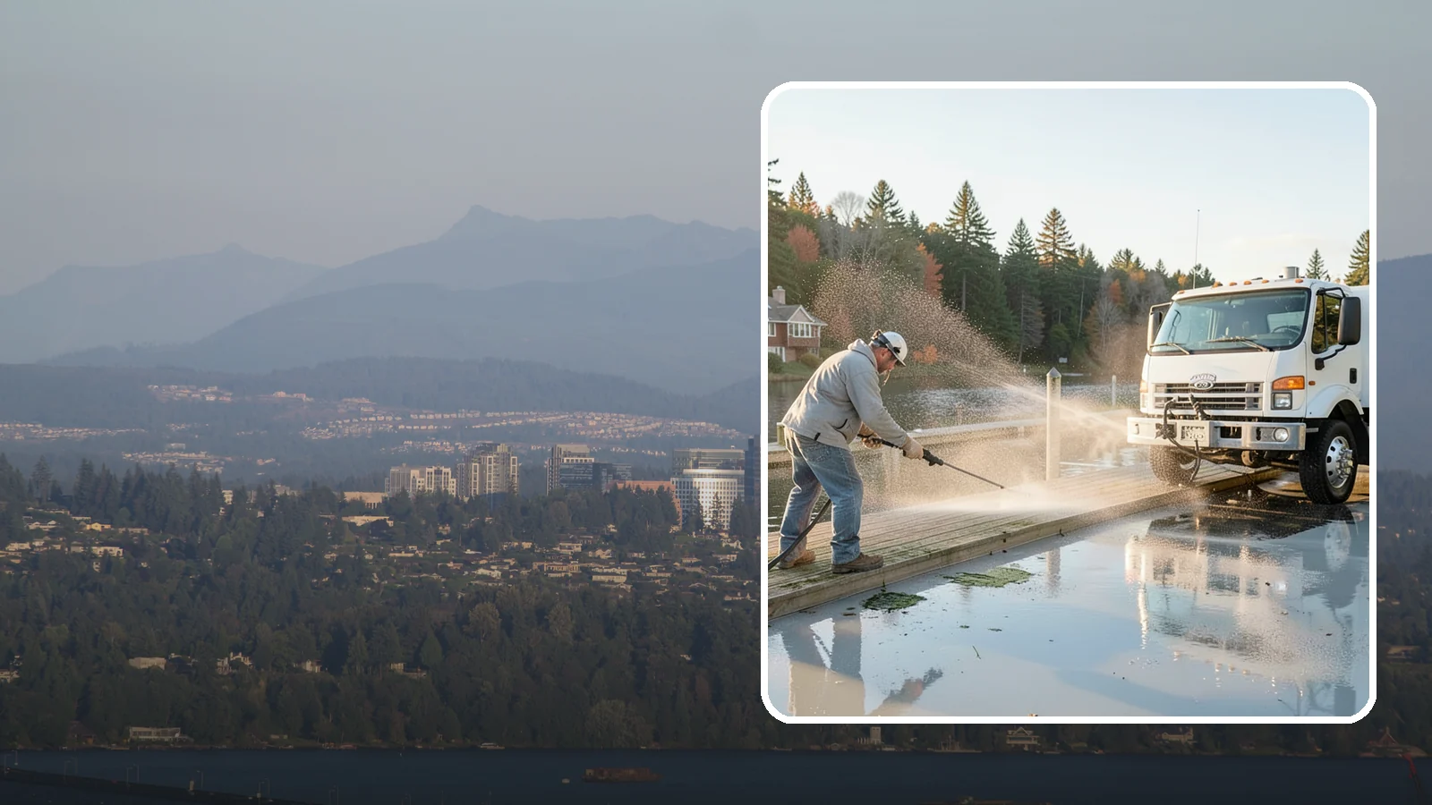 Boat Dock Cleaning in Medina, King County, WA - We clean boat docks across Washington waterfronts to remove slick algae, moss, and waterline grime.