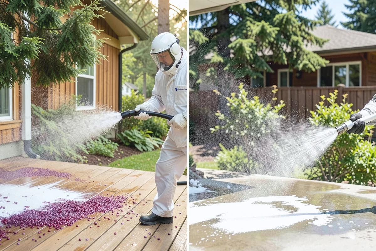 Boat Dock Cleaning in Medina, King County, WA - Inspect decking material and note slick zones
