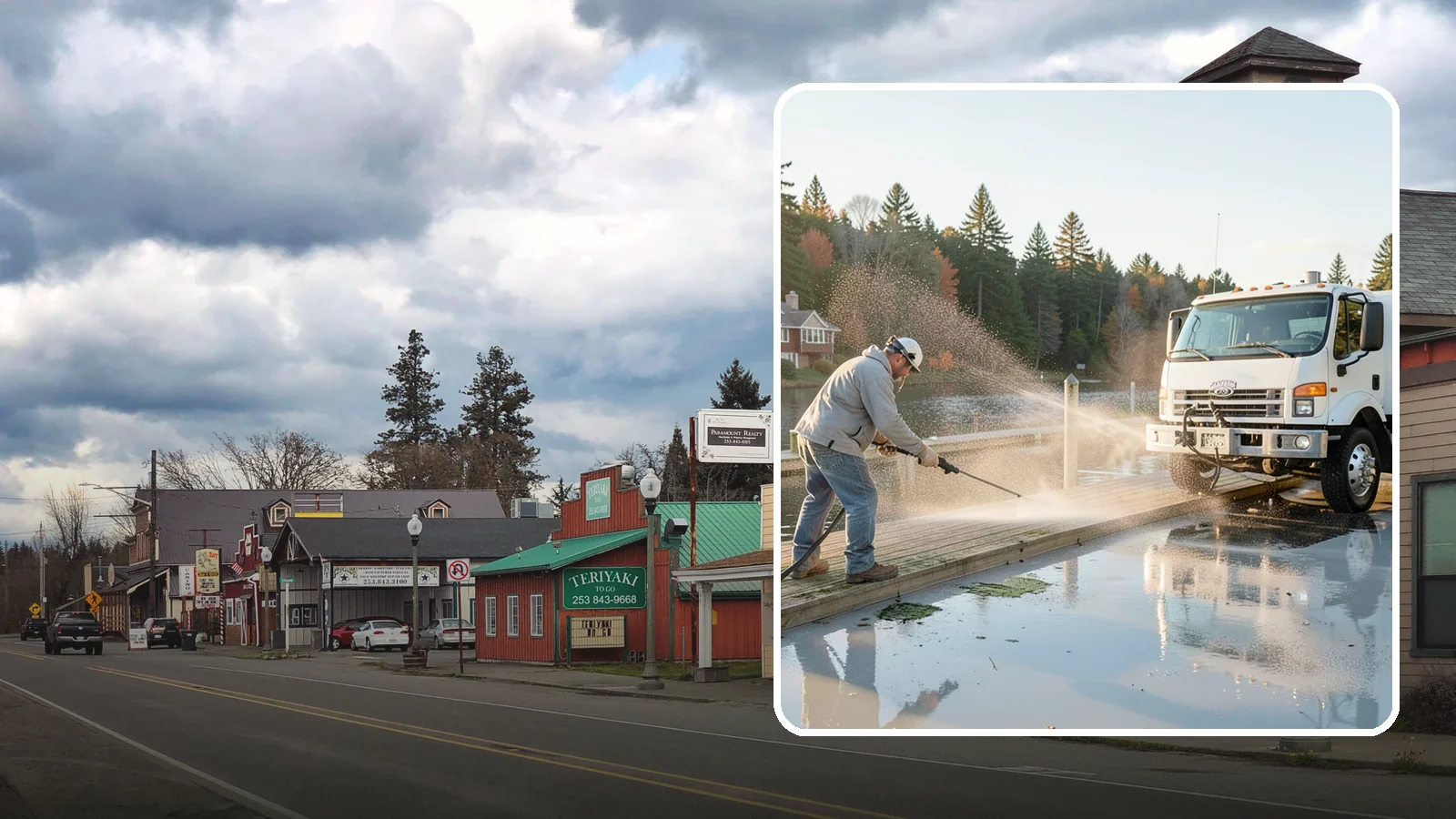 Boat Dock Cleaning in Roy, Pierce County, WA - We clean boat docks across Washington waterfronts to remove slick algae, moss, and waterline grime.