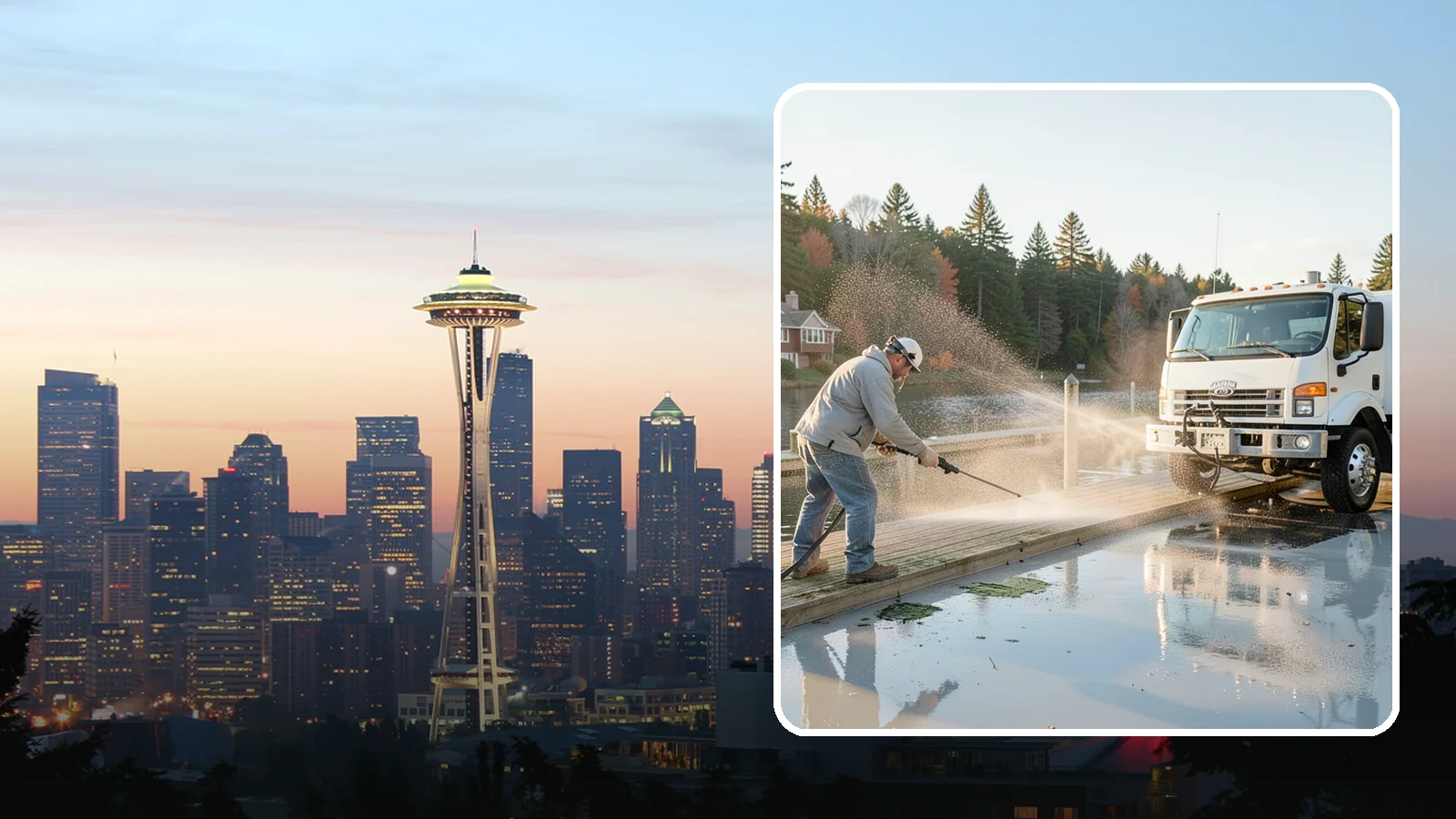Boat Dock Cleaning in Seattle, King County, WA - We clean boat docks across Washington waterfronts to remove slick algae, moss, and waterline grime.