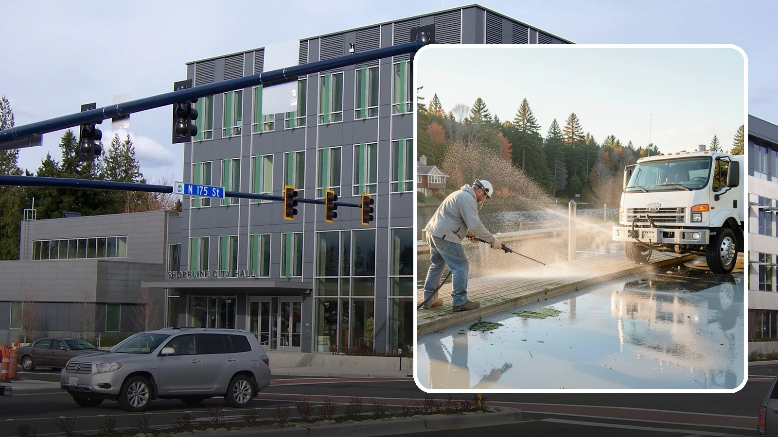 Boat Dock Cleaning in Shoreline, King County, WA - We clean boat docks across Washington waterfronts to remove slick algae, moss, and waterline grime.