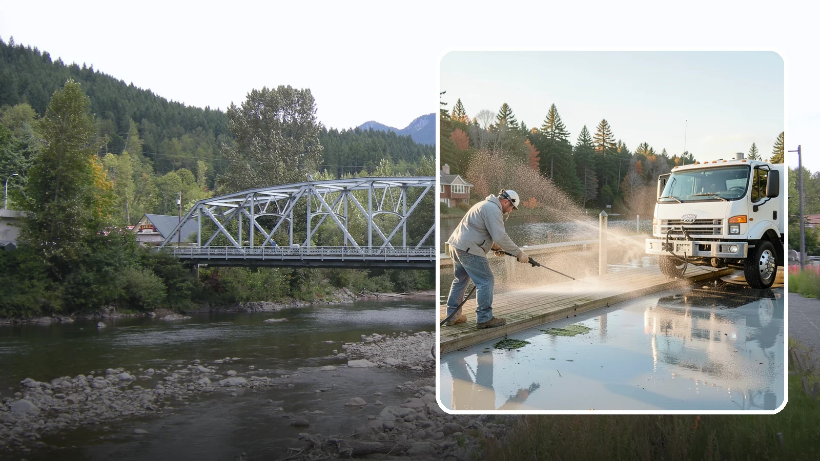 Boat Dock Cleaning in Skykomish, King County, WA - We clean boat docks across Washington waterfronts to remove slick algae, moss, and waterline grime.
