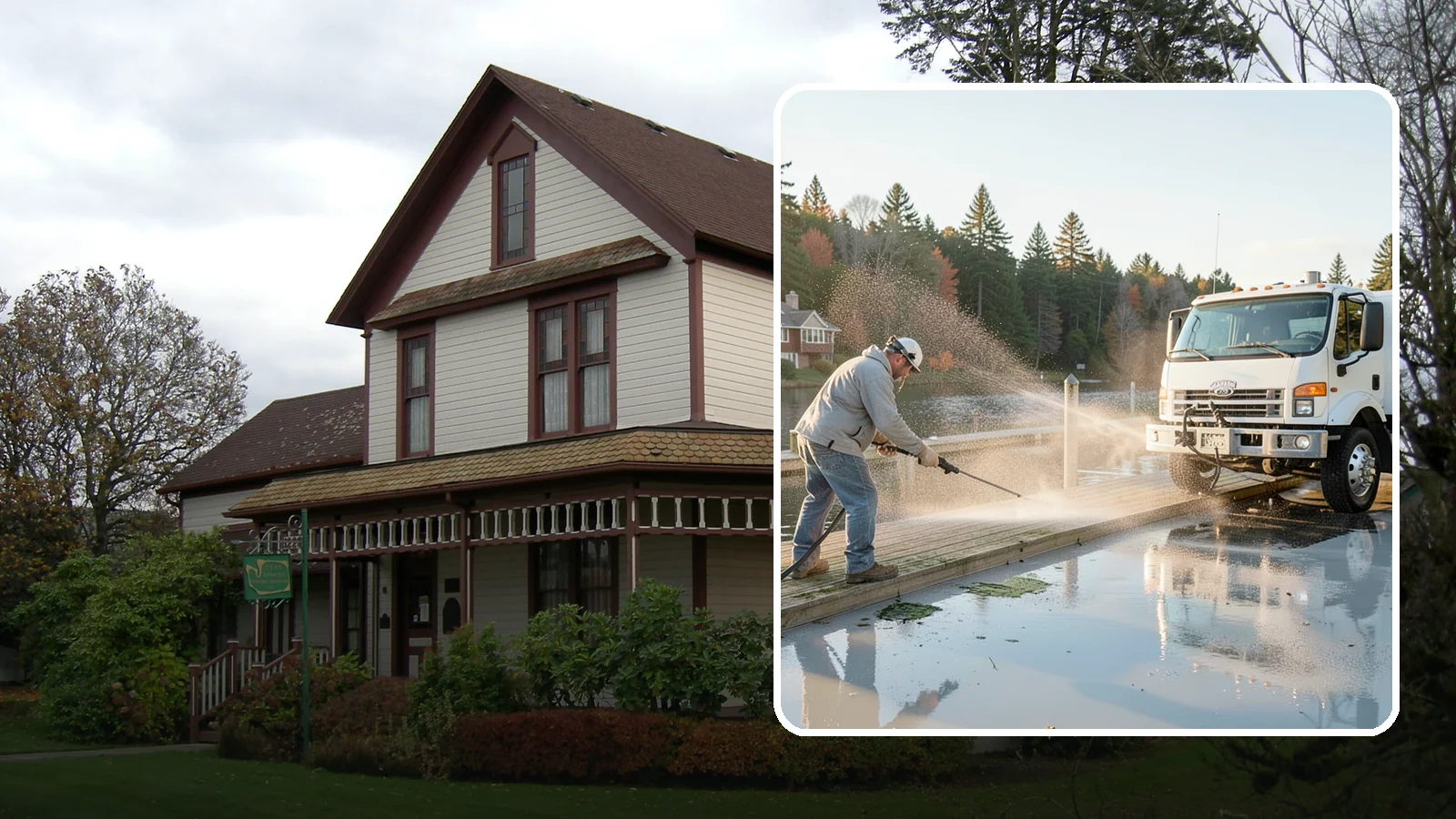 Boat Dock Cleaning in Sumner, Pierce County, WA - We clean boat docks across Washington waterfronts to remove slick algae, moss, and waterline grime.