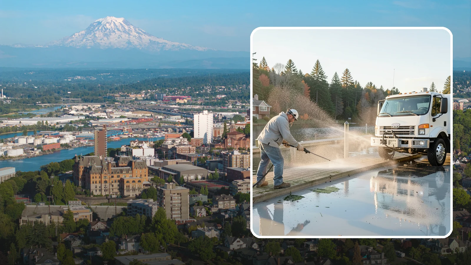 Boat Dock Cleaning in Tacoma, Pierce County, WA - We clean boat docks across Washington waterfronts to remove slick algae, moss, and waterline grime.