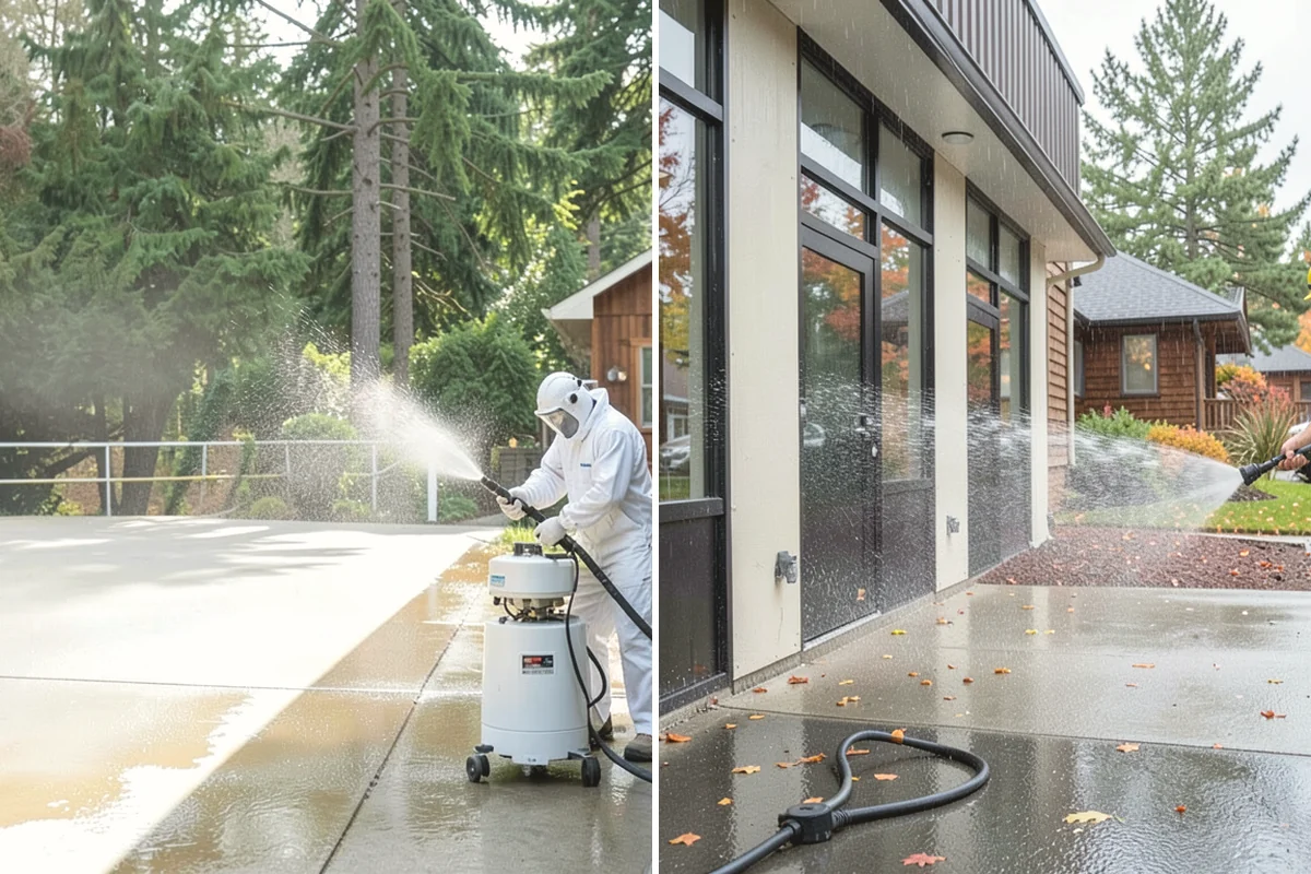 Boat Ramp Cleaning in Burlington, Skagit County, WA - Assess the ramp and mark the slickest zones