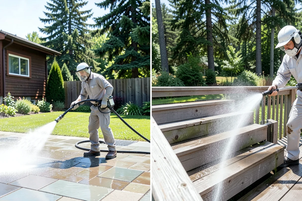 Boat Ramp Cleaning in DuPont, Pierce County, WA - Assess the ramp and mark the slickest zones