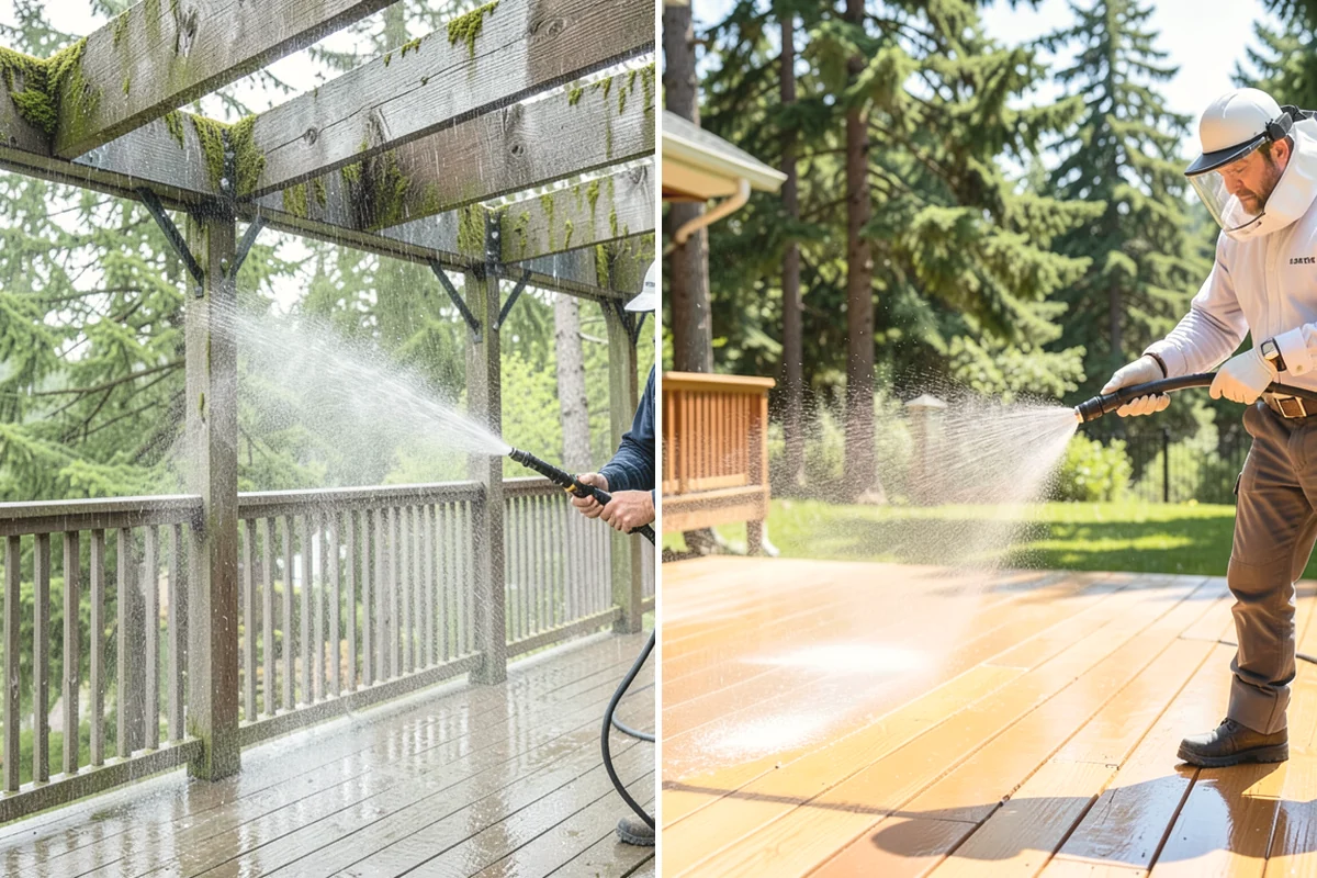 Breezeway Cleaning in Anacortes, Skagit County, WA - Clear leaves and debris from the passage