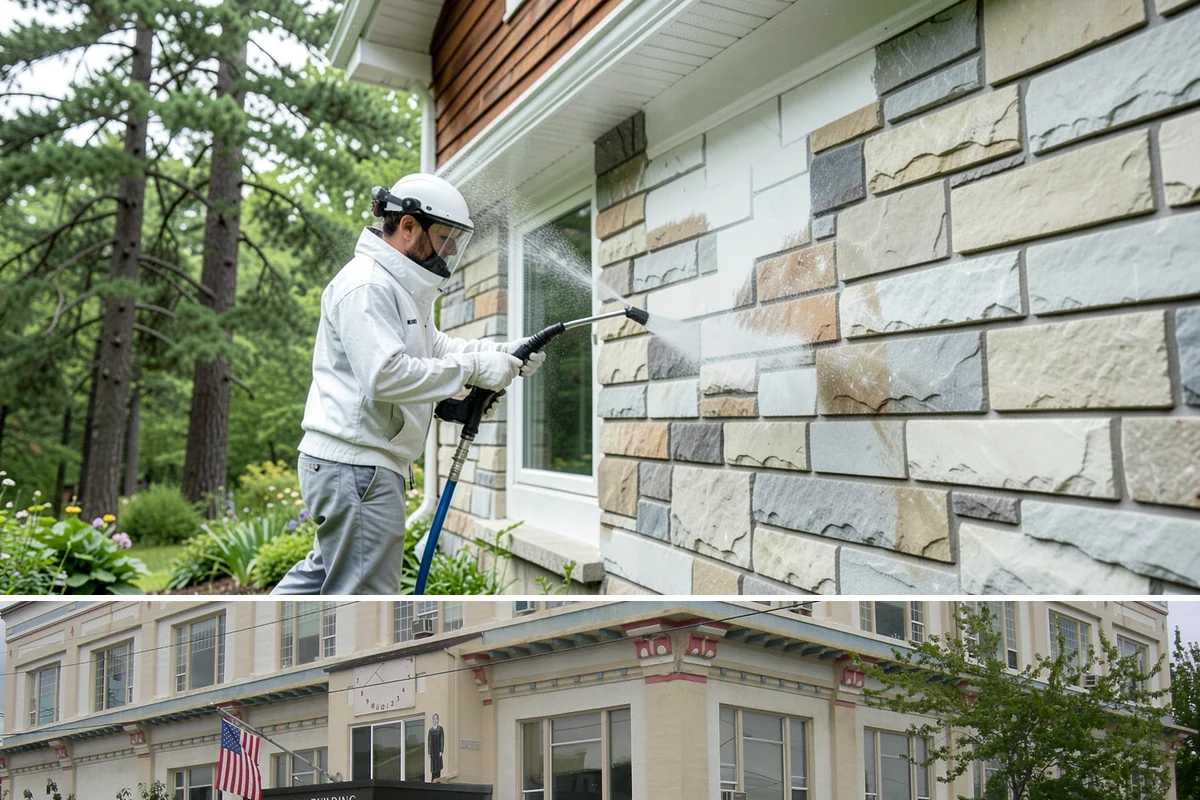 Breezeway Cleaning in Anacortes, Skagit County, WA - Wash breezeways in spring to clear winter moss and slick buildup before heavier warm-season foot traffic.