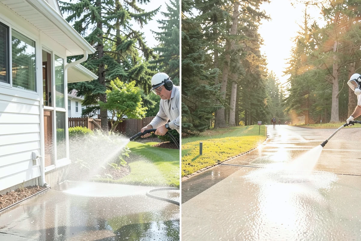Breezeway Cleaning in Auburn, King County, WA - Clear leaves and debris from the passage