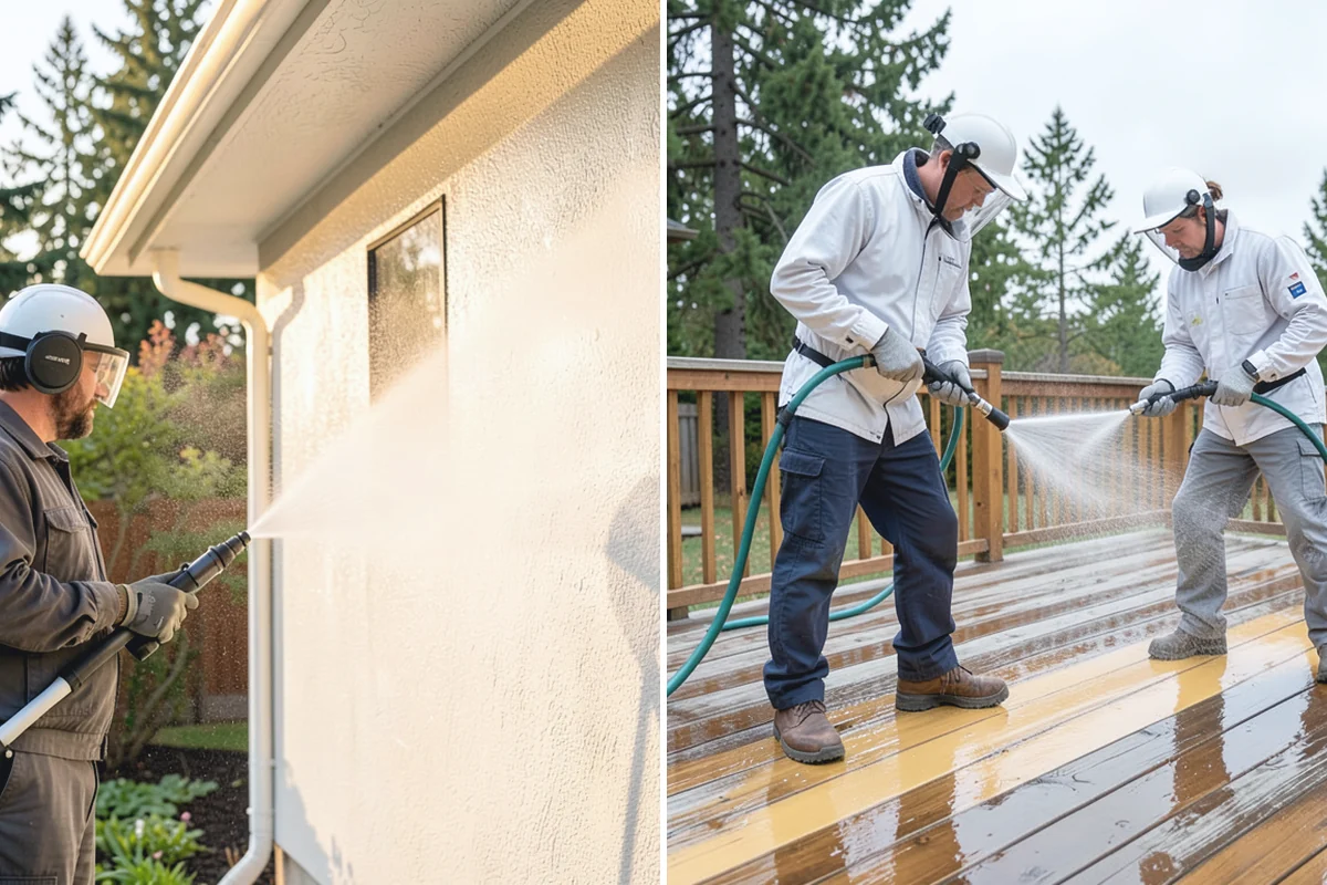 Breezeway Cleaning in Beaux Arts Village, King County, WA - Clear leaves and debris from the passage
