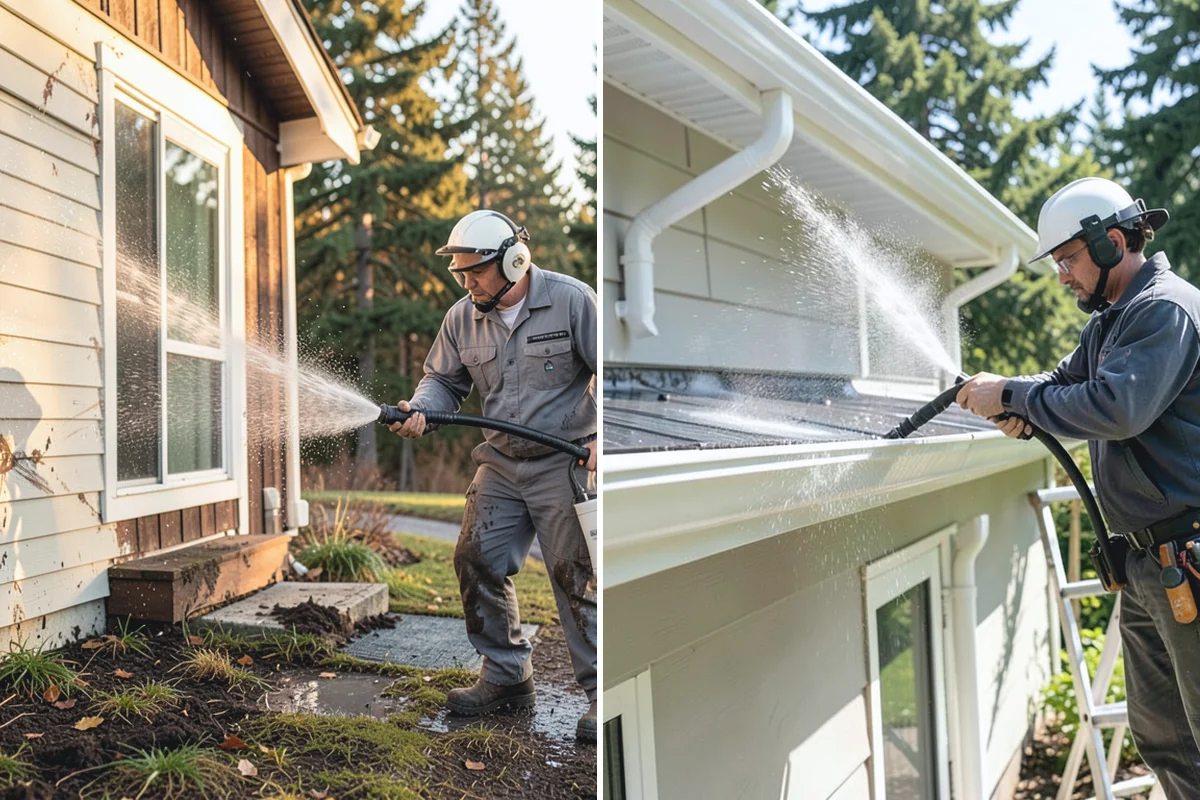 Breezeway Cleaning in Bonney Lake, Pierce County, WA - Clear leaves and debris from the passage
