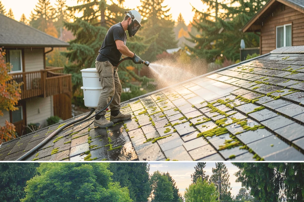 Breezeway Cleaning in Bonney Lake, Pierce County, WA - Wash breezeways in spring to clear winter moss and slick buildup before heavier warm-season foot traffic.