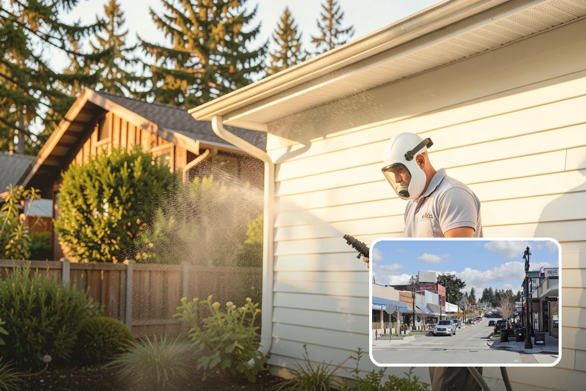 Breezeway Cleaning in Bothell, King County, WA - Clears moss and slick film from the walkway floor