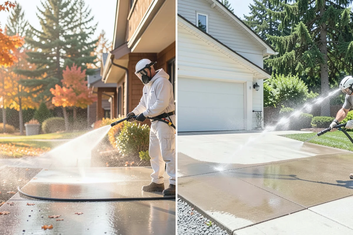 Breezeway Cleaning in Buckley, Pierce County, WA - Clear leaves and debris from the passage