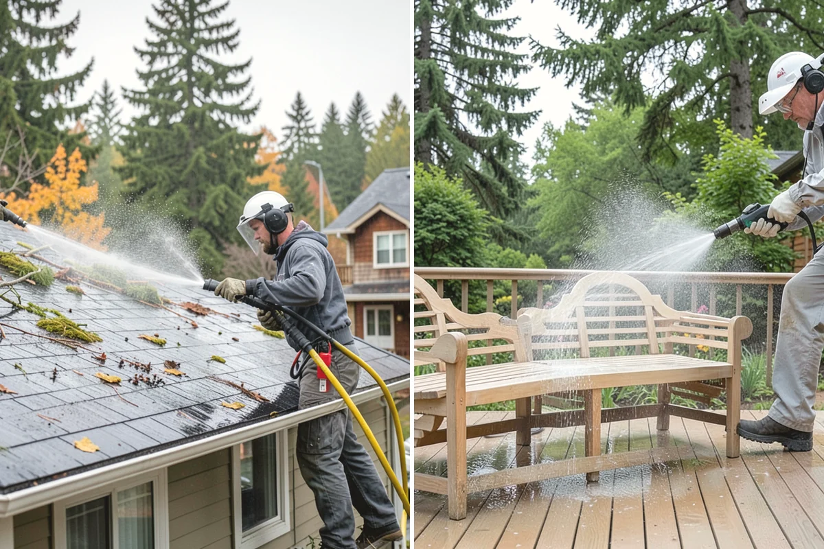 Breezeway Cleaning in Carbonado, Pierce County, WA - Clear leaves and debris from the passage