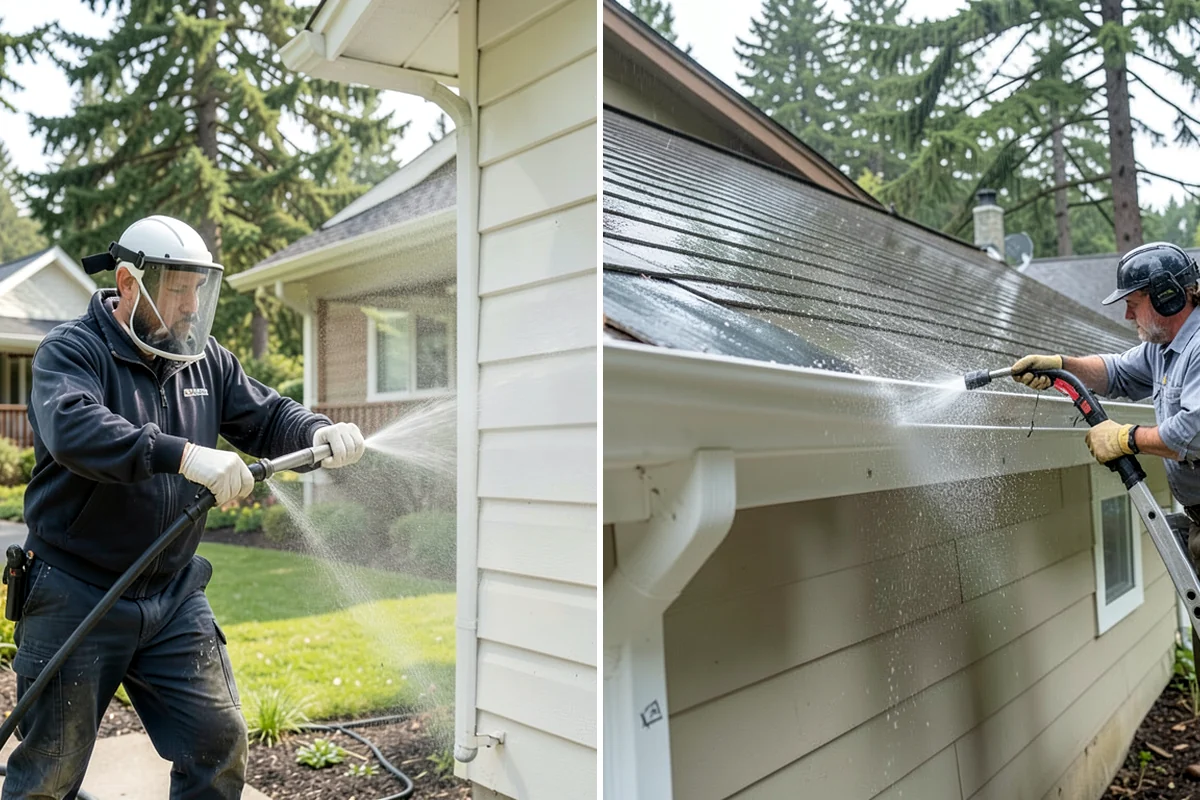 Breezeway Cleaning in Clyde Hill, King County, WA - Clear leaves and debris from the passage