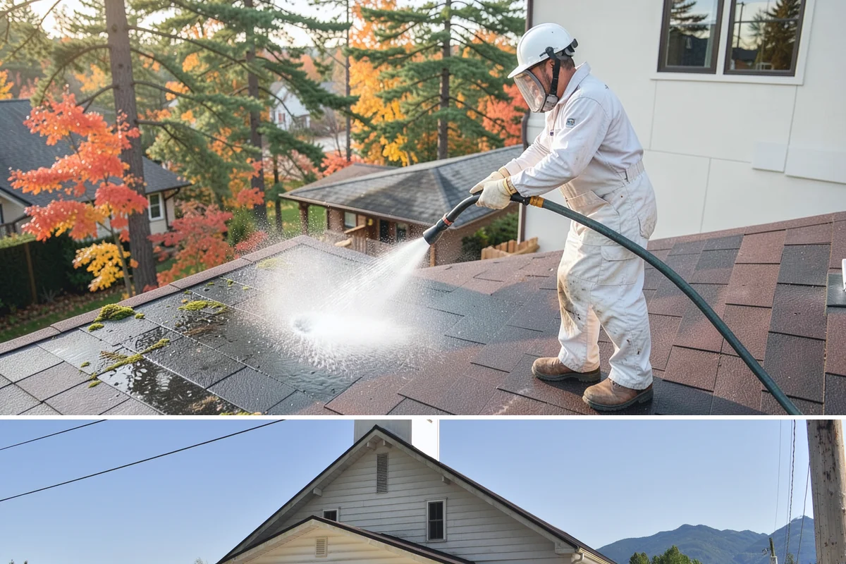 Breezeway Cleaning in Concrete, Skagit County, WA - Wash breezeways in spring to clear winter moss and slick buildup before heavier warm-season foot traffic.