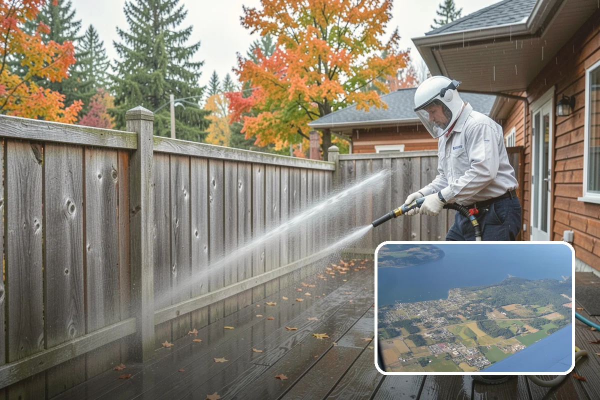 Breezeway Cleaning in Coupeville, Island County, WA - Clears moss and slick film from the walkway floor