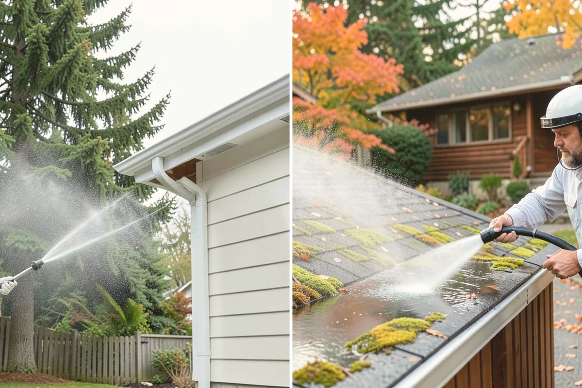 Breezeway Cleaning in Eatonville, Pierce County, WA - Clear leaves and debris from the passage