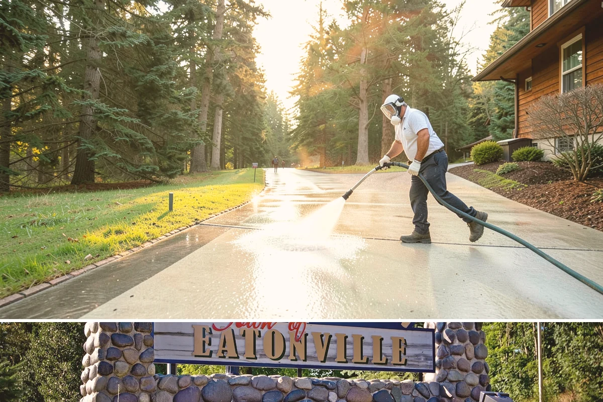 Breezeway Cleaning in Eatonville, Pierce County, WA - Wash breezeways in spring to clear winter moss and slick buildup before heavier warm-season foot traffic.