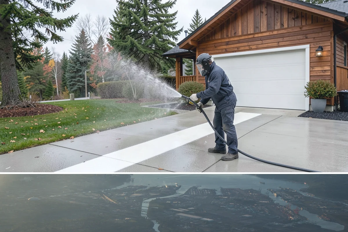 Breezeway Cleaning in Fife, Pierce County, WA - Wash breezeways in spring to clear winter moss and slick buildup before heavier warm-season foot traffic.