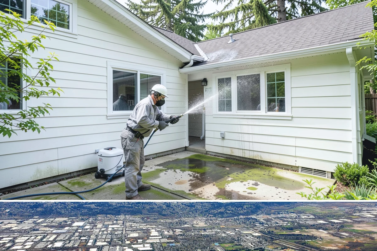 Breezeway Cleaning in Kent, King County, WA - Wash breezeways in spring to clear winter moss and slick buildup before heavier warm-season foot traffic.