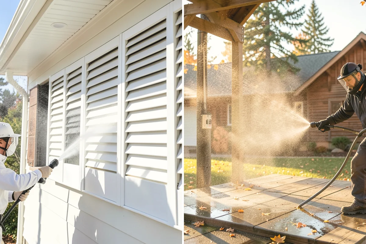 Breezeway Cleaning in La Conner, Skagit County, WA - Clear leaves and debris from the passage