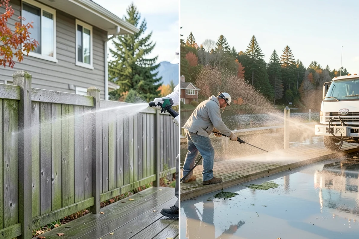 Breezeway Cleaning in Lake Forest Park, King County, WA - Clear leaves and debris from the passage
