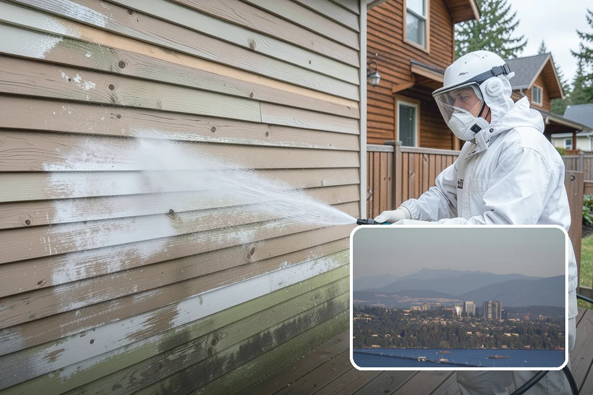 Breezeway Cleaning in Medina, King County, WA - Clears moss and slick film from the walkway floor