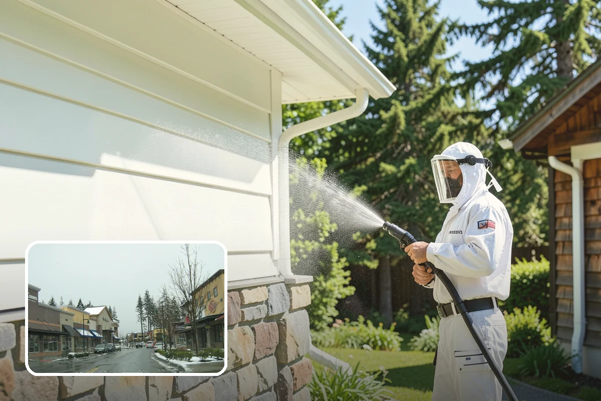 Breezeway Cleaning in Mill Creek, Snohomish County, WA - Clears moss and slick film from the walkway floor