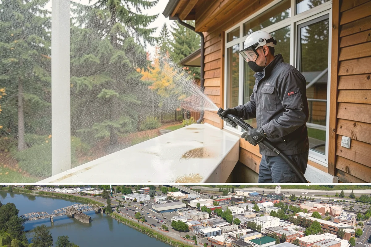 Breezeway Cleaning in Mount Vernon, Skagit County, WA - Wash breezeways in spring to clear winter moss and slick buildup before heavier warm-season foot traffic.