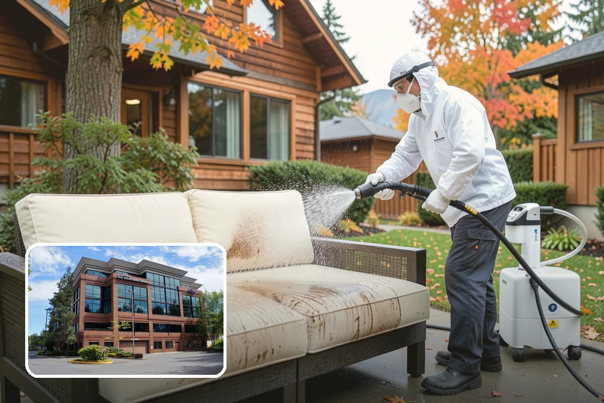 Breezeway Cleaning in Mountlake Terrace, Snohomish County, WA - Clears moss and slick film from the walkway floor
