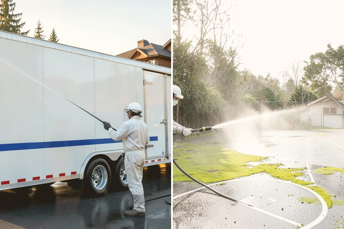 Breezeway Cleaning in Newcastle, King County, WA - Clear leaves and debris from the passage