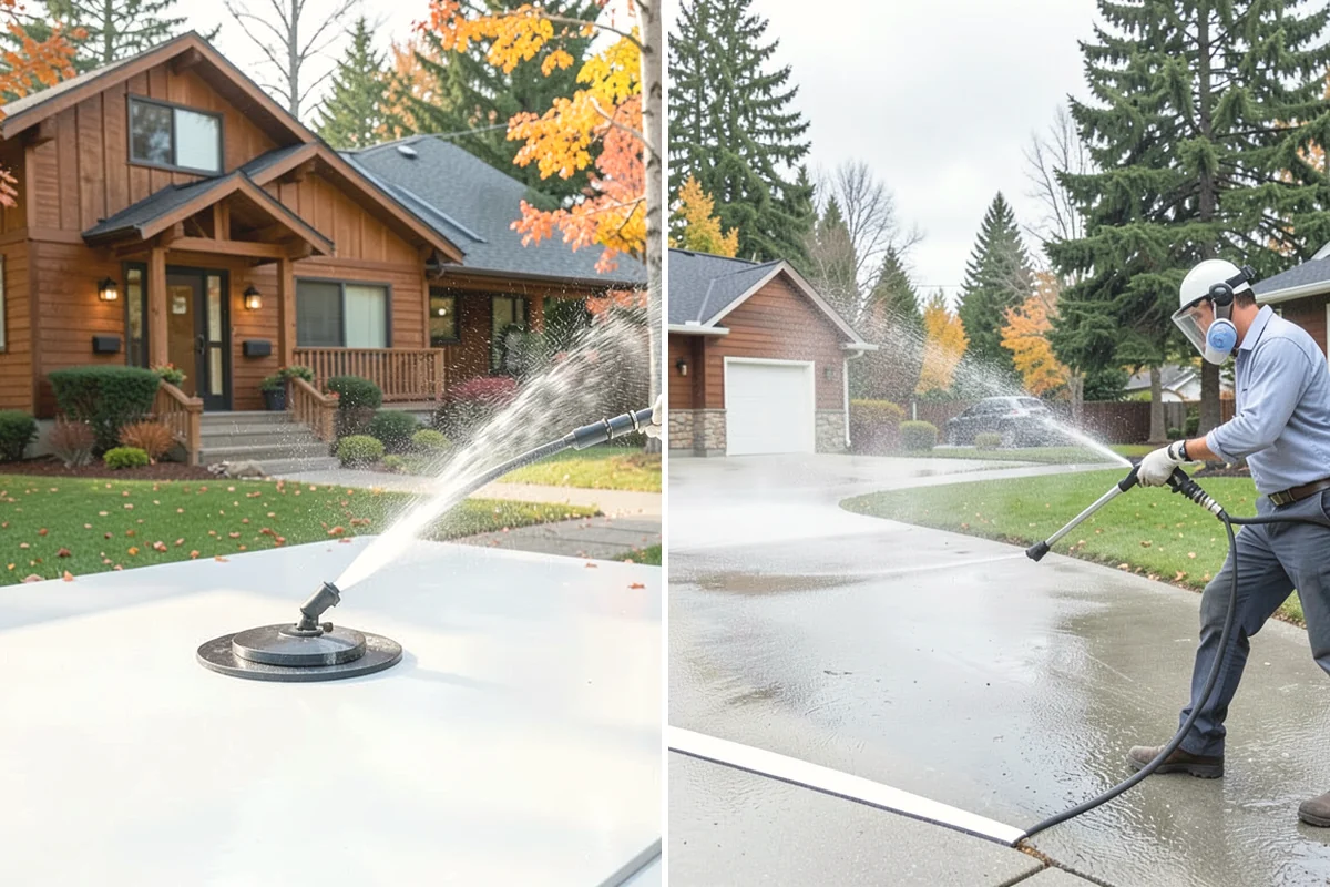 Breezeway Cleaning in North Bend, King County, WA - Clear leaves and debris from the passage