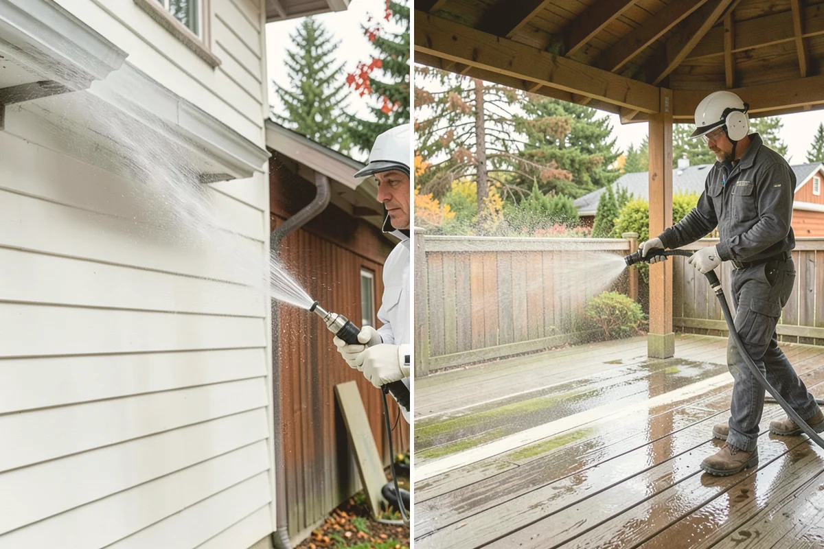 Breezeway Cleaning in Orting, Pierce County, WA - Clear leaves and debris from the passage