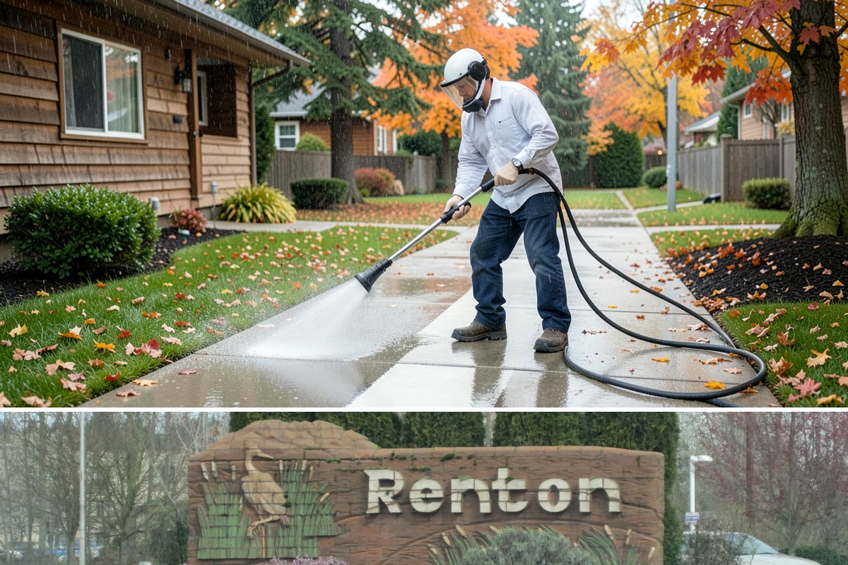 Breezeway Cleaning in Renton, King County, WA - Wash breezeways in spring to clear winter moss and slick buildup before heavier warm-season foot traffic.