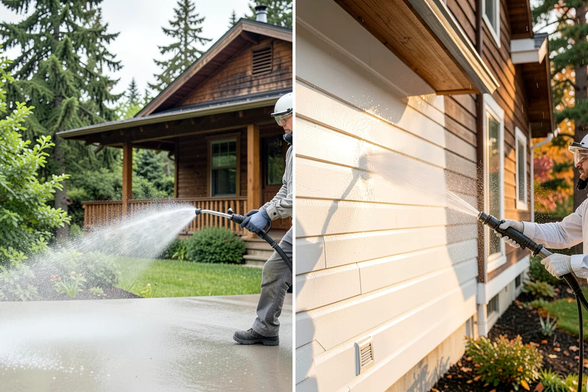 Breezeway Cleaning in SeaTac, King County, WA - Clear leaves and debris from the passage