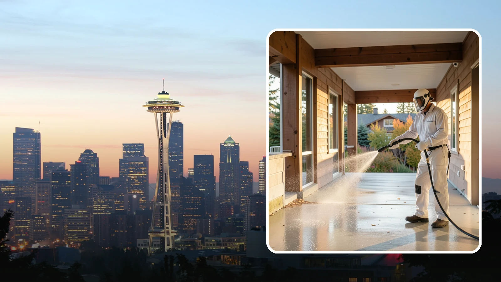Breezeway Cleaning in Seattle, King County, WA - We clean covered breezeways to clear the moss, leaf litter, and grime that funnel through these shaded passages.
