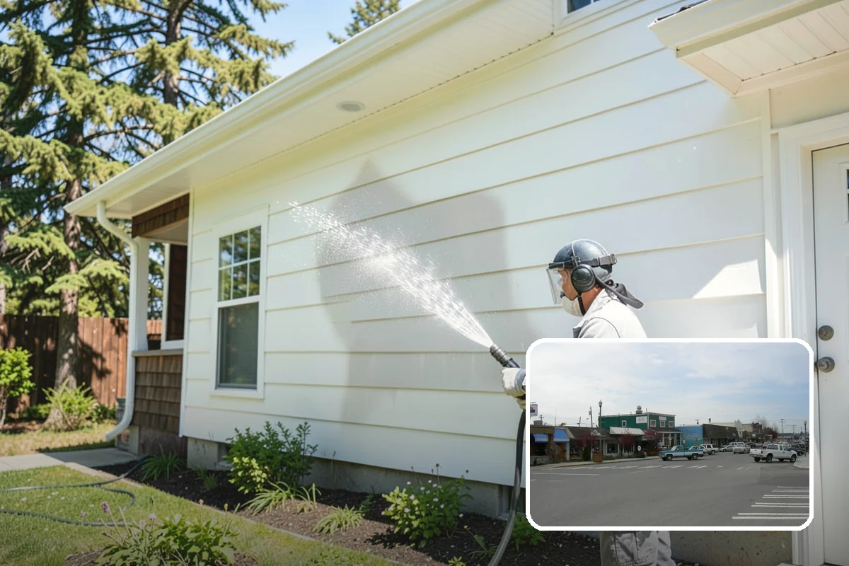 Breezeway Cleaning in Stanwood, Snohomish County, WA - Clears moss and slick film from the walkway floor